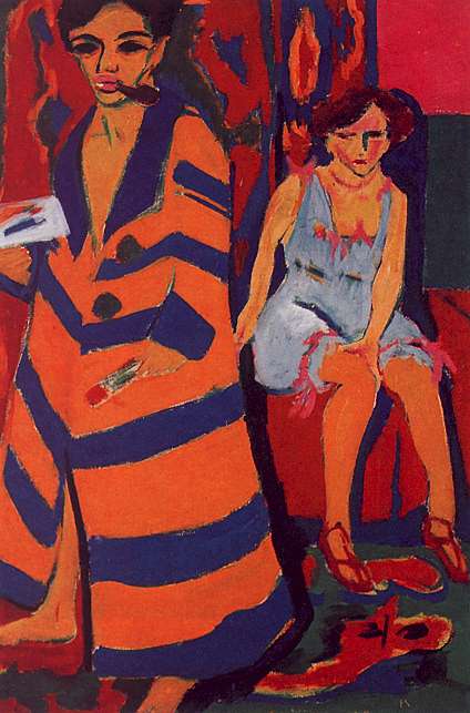 Ernst Ludwig Kirchner Self Portrait with Model